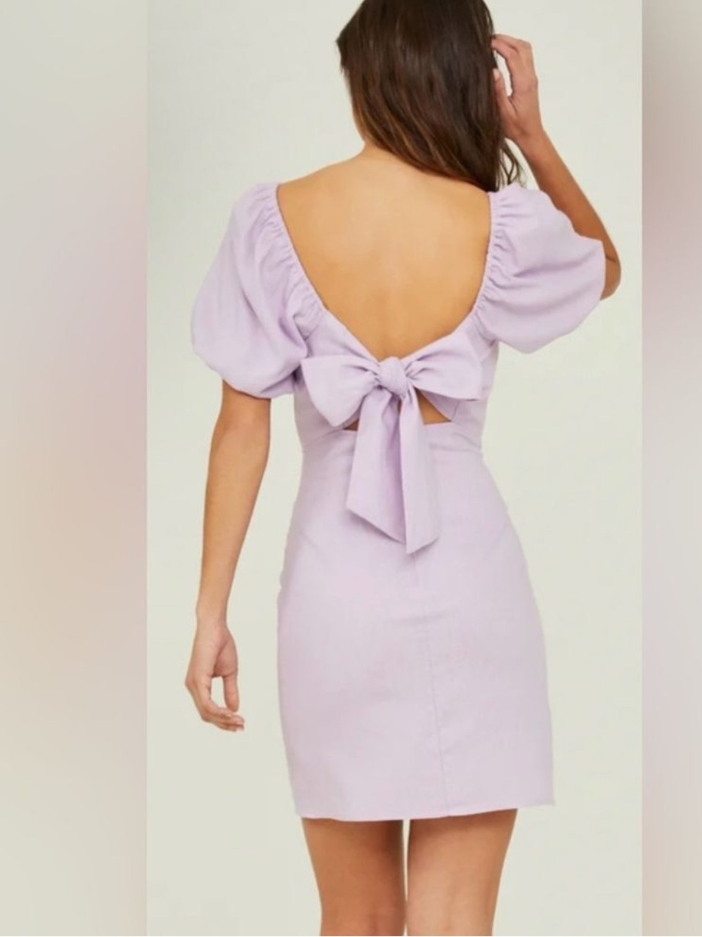 NWT Altr’d State Puff Sleeve Mini Dress in Purple Size Small - Picture 3 of 15